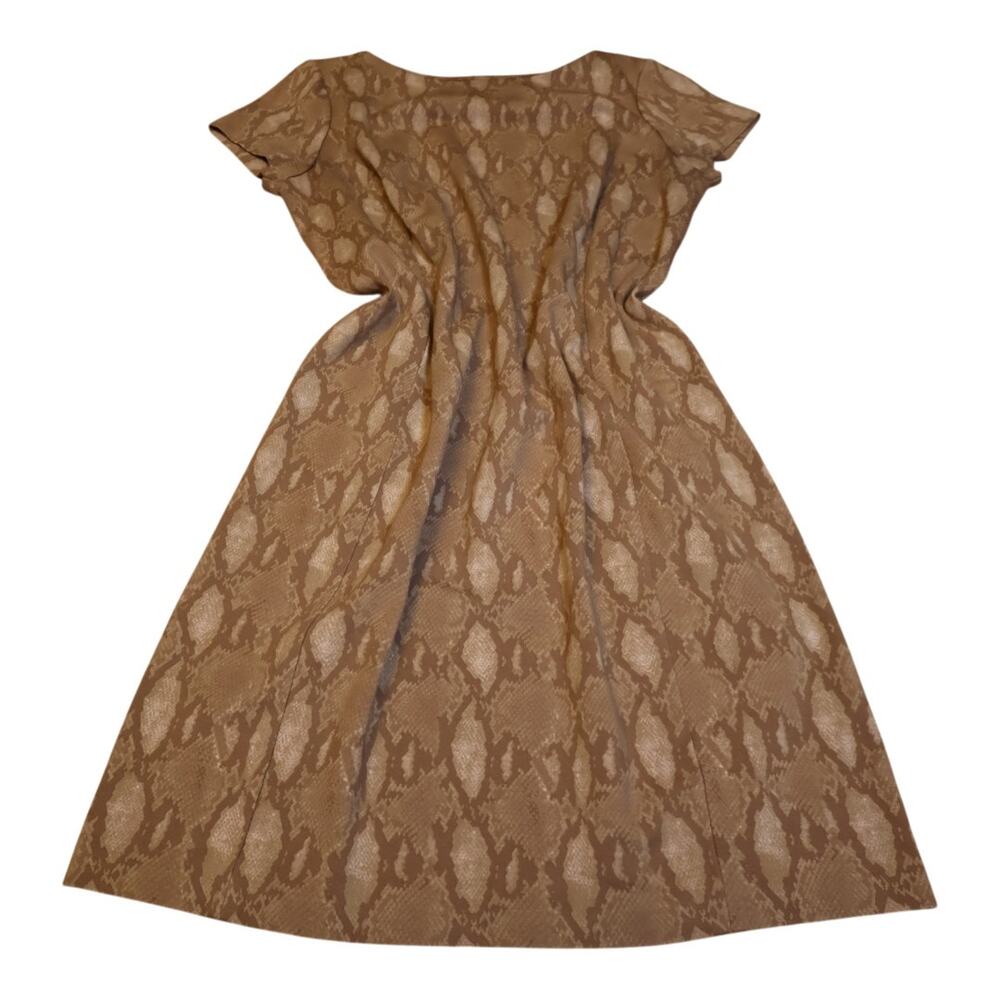 LAUREN Ralph Lauren Python Print Ponte Knit Sheath Dress XL Neutral - Picture 2 of 11